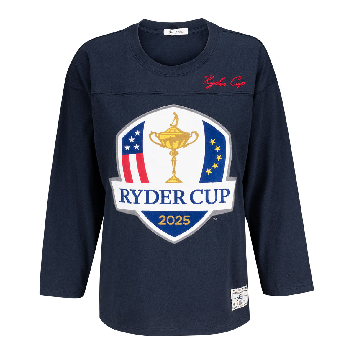 &#39;47 Brand 2025 Ryder Cup Women&#39;s Game Nod Timeless T-Shirt in Navy - Front View