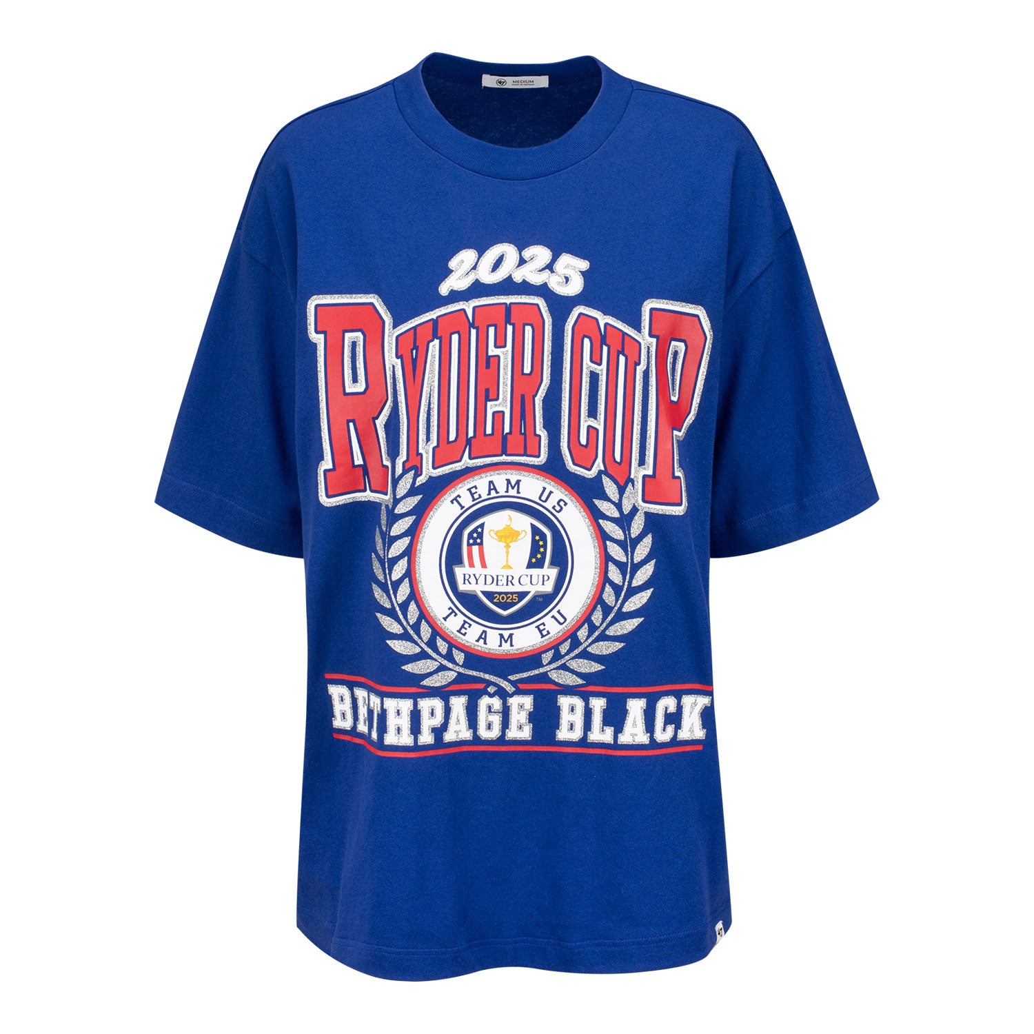'47 Brand 2025 Ryder Cup Women's Ring True Foundation T-Shirt in Royal - Front View