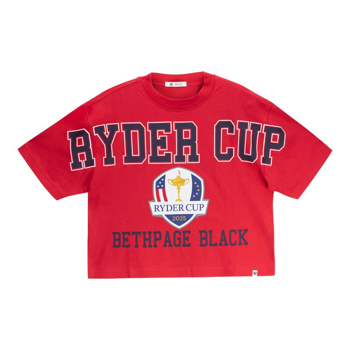 &#39;47 Brand 2025 Ryder Cup Outreach City T-Shirt in Red - Full Front View