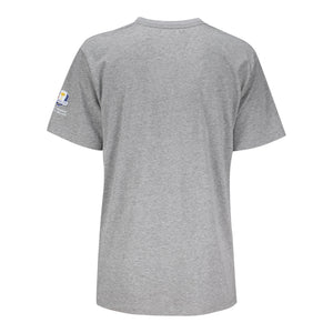 Ahead 2027 Ryder Cup Ladies Flags and Trophy T-Shirt in Heather Grey - Back View
