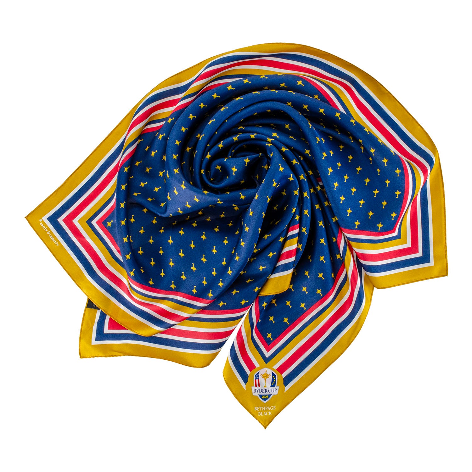 Vineyard Vines 2025 Ryder Cup All Over Pattern Scarf - Stylized Full View