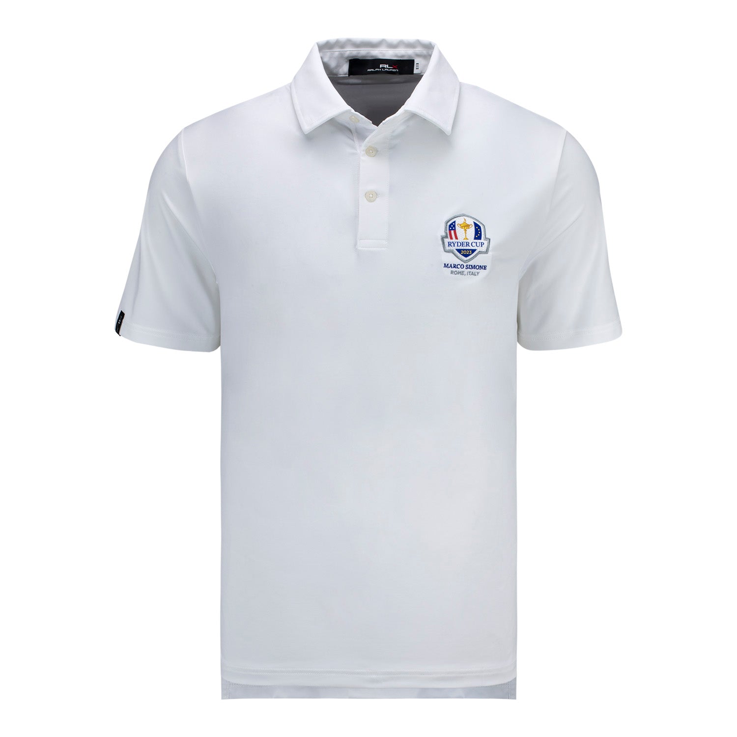 Ralph Lauren 2023 Ryder Cup Classic Fit Course Polo in White- Front View