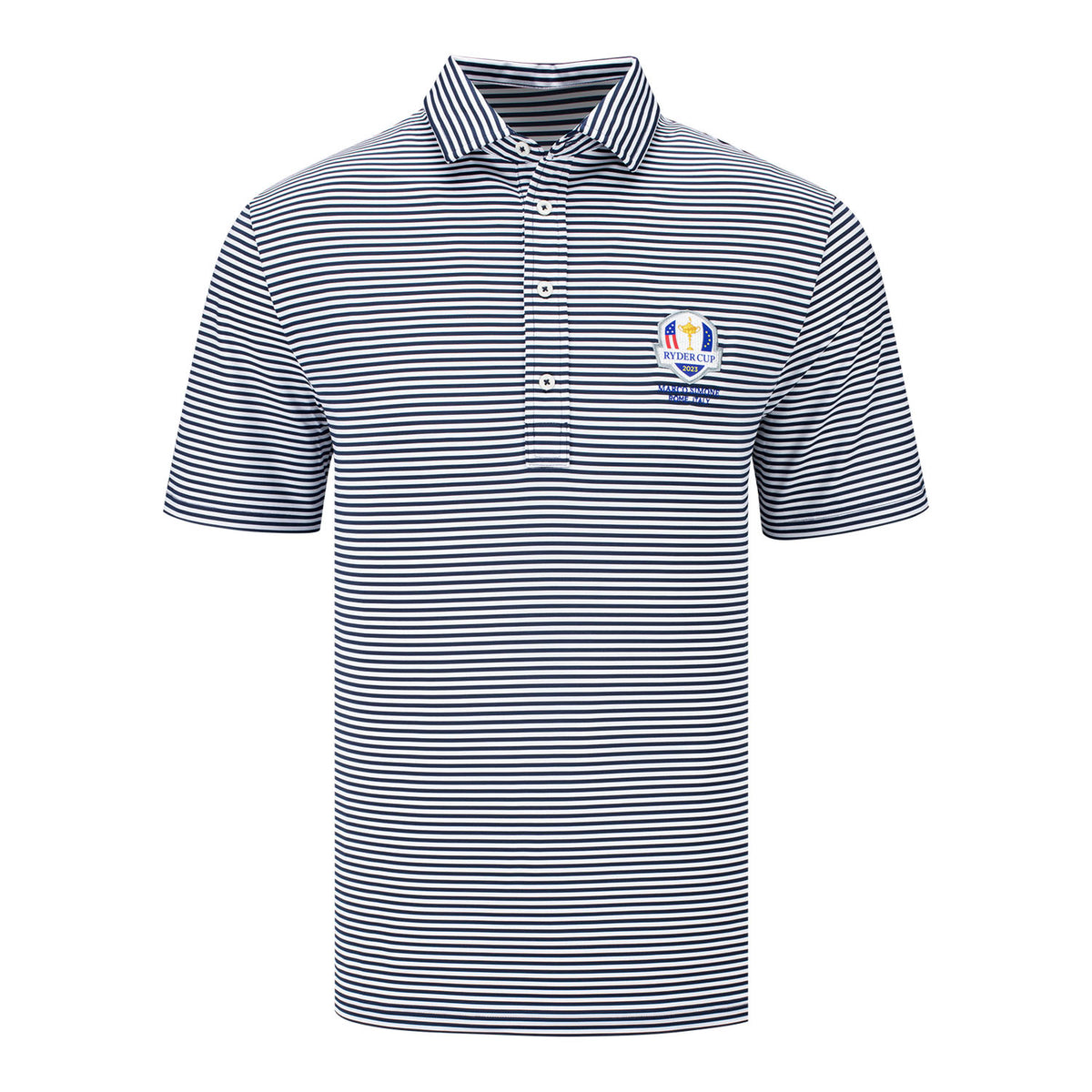 Ralph Lauren 2023 Ryder Cup Airflow Stripped Jersey Polo- Front View