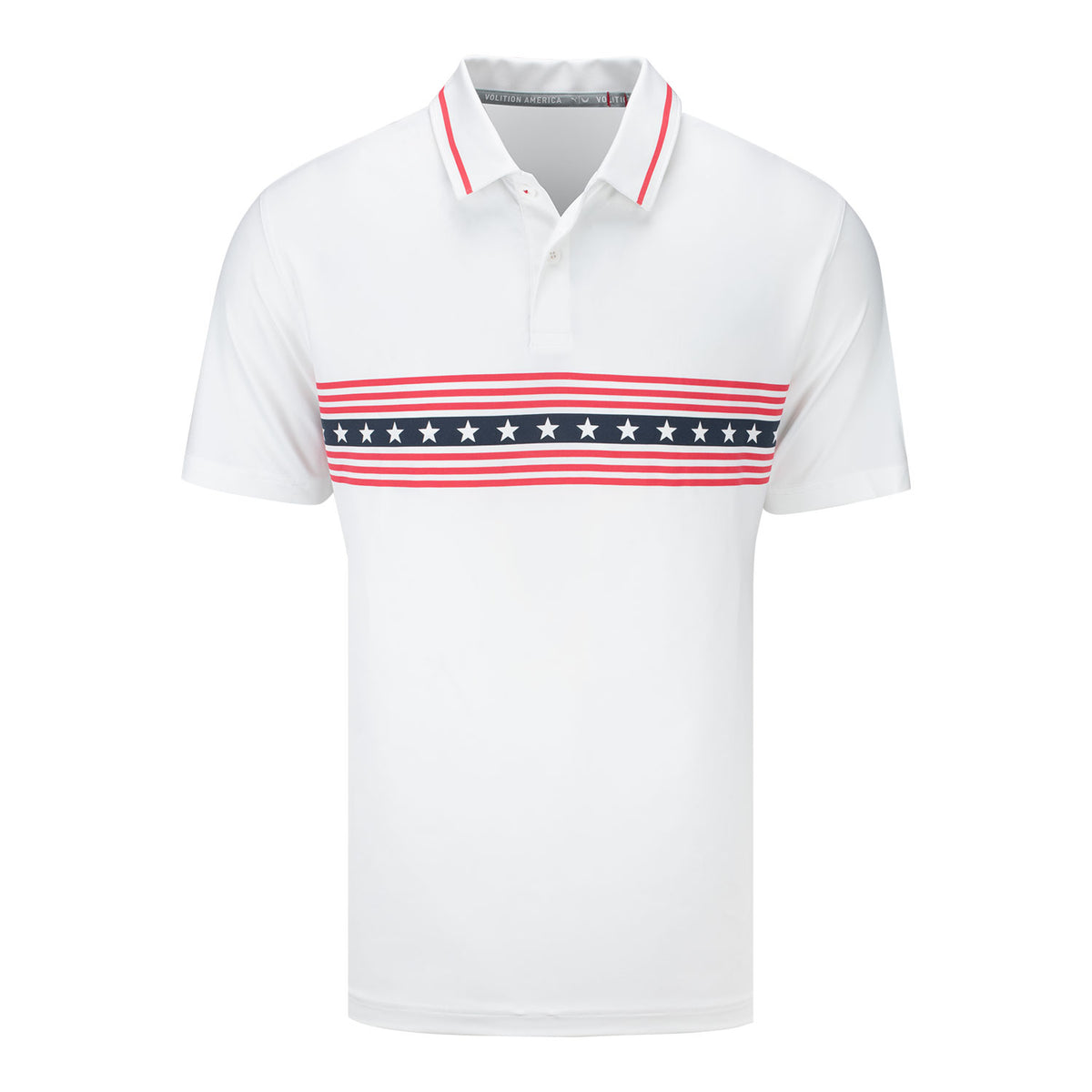 Puma Golf 2023 Ryder Cup Men&#39;s Volition Freedom Stripe Golf Polo - Front View