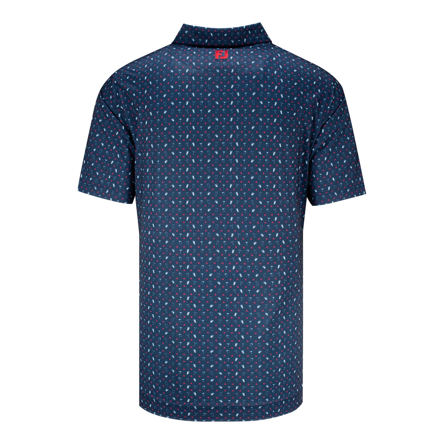 FootJoy 2025 Ryder Cup Star Cocktail Pattern Polo in Navy - Front View