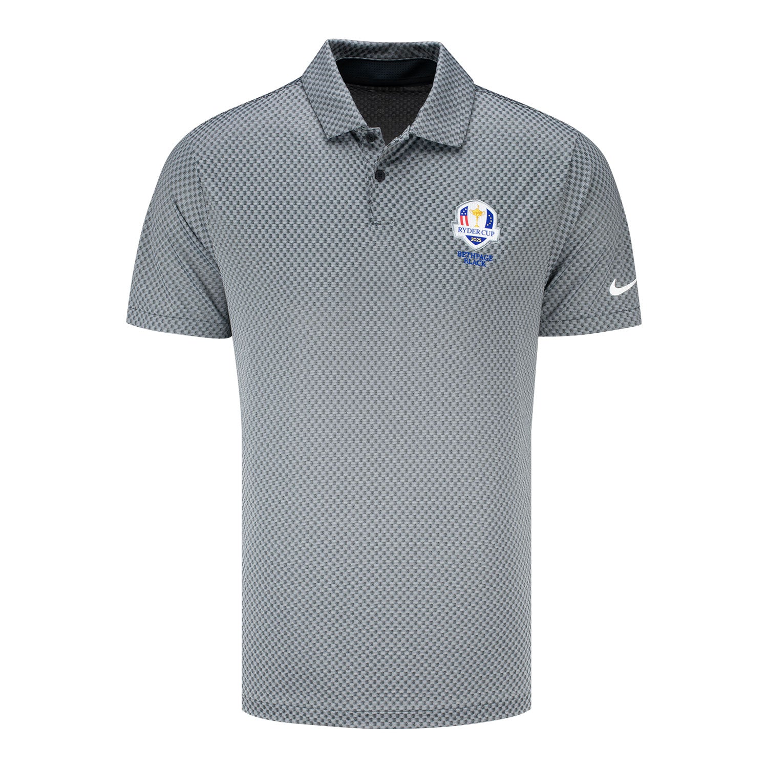 Nike 2025 Ryder Cup Jacquard Polo in Dark Smoke - Front View