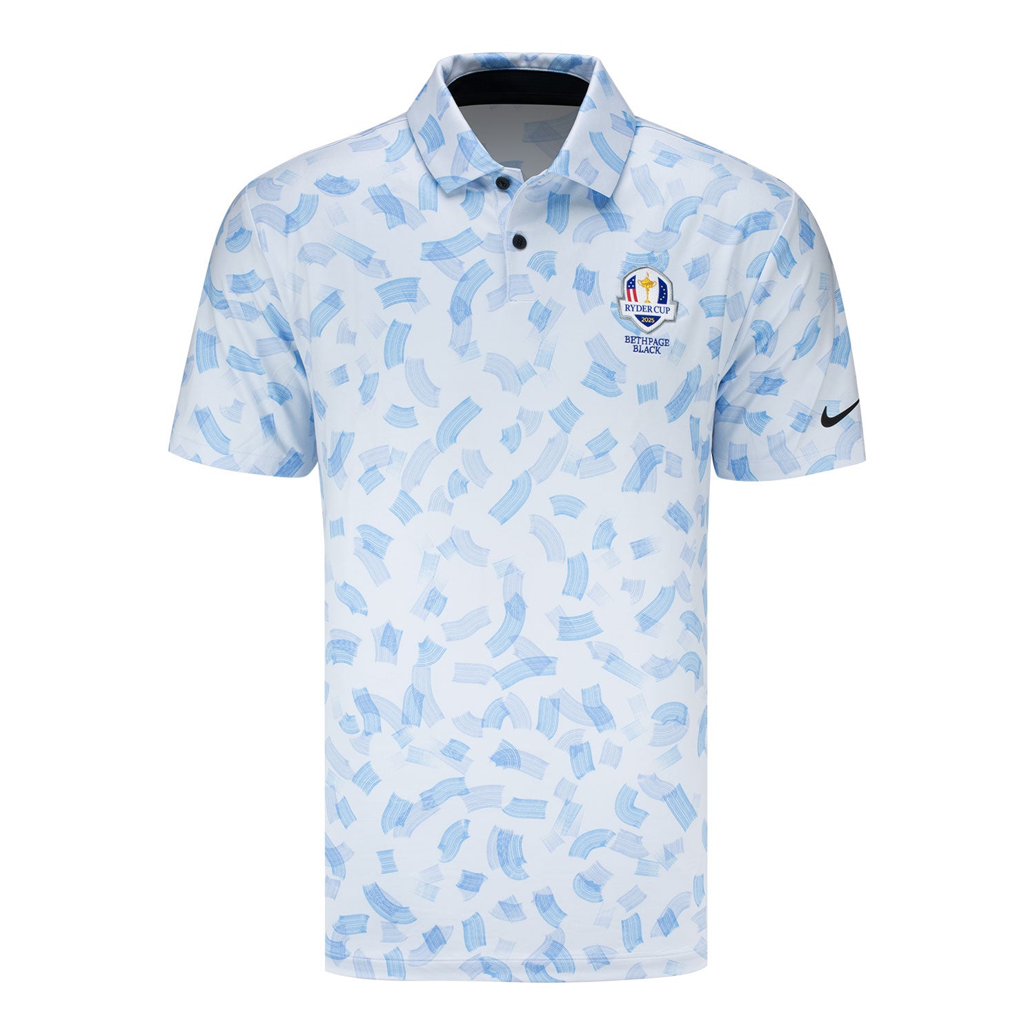Nike 2025 Ryder Cup Tour Pattern Polo in Blue Tint - Front View