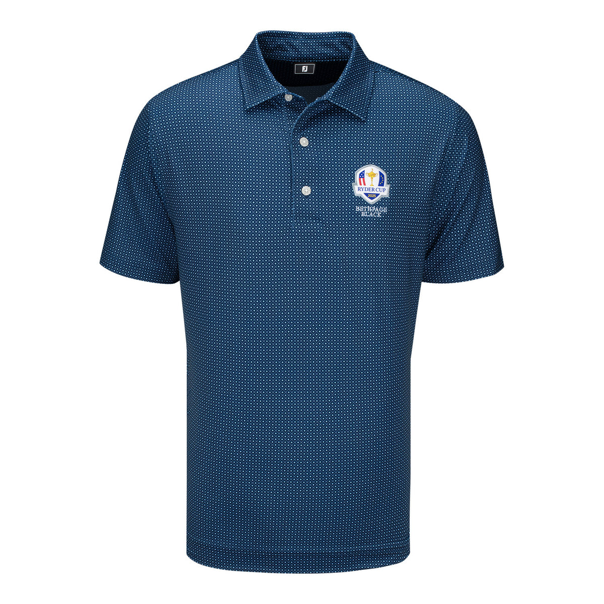 FootJoy 2025 Ryder Cup Dot Geo Print Polo in Navy - Front View