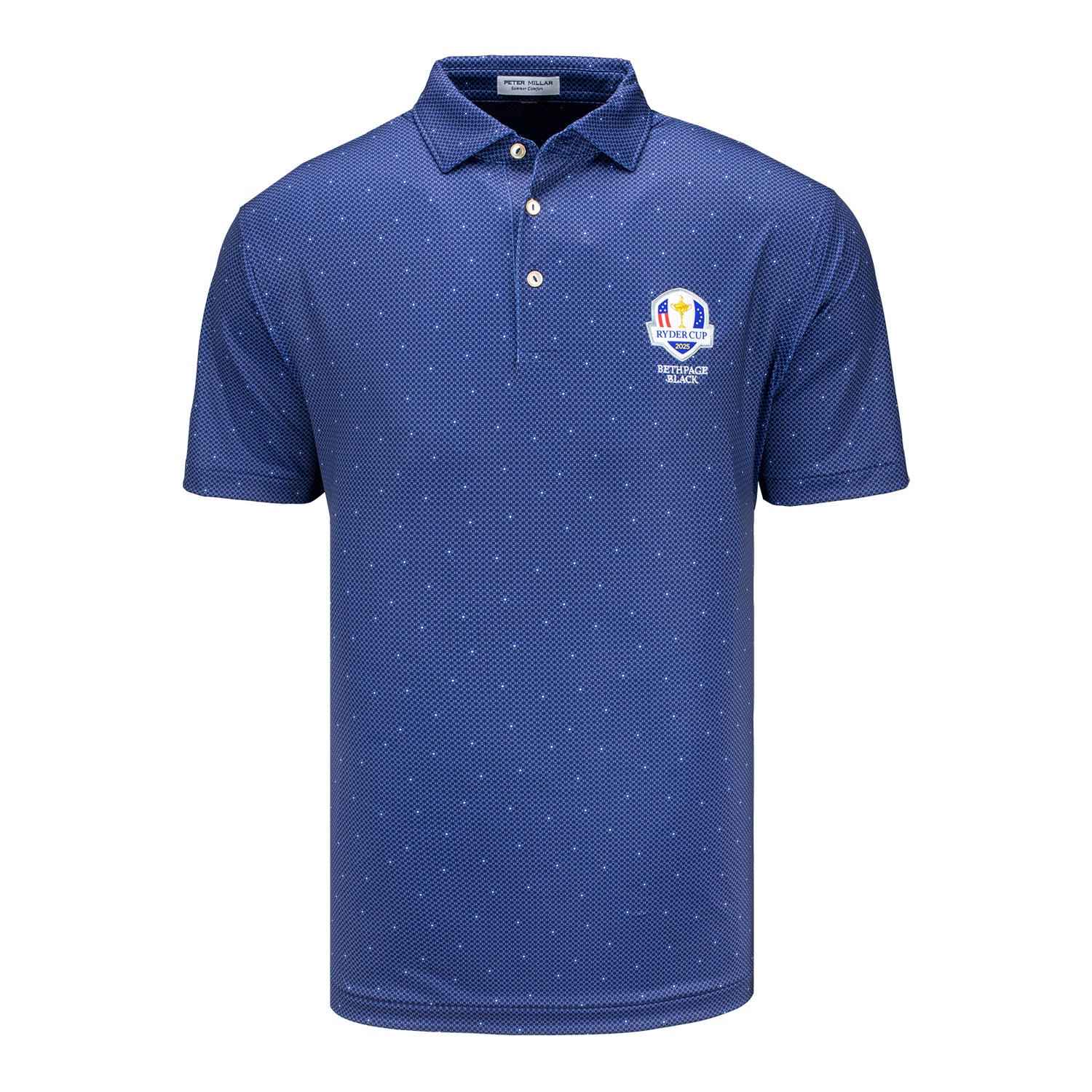 Peter Millar 2025 Ryder Cup North Star Performance Polo in Navy - Front View