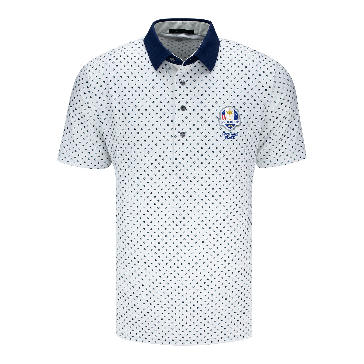 Greyson 2025 Ryder Cup G Squared Polo in Arctic White - Front View