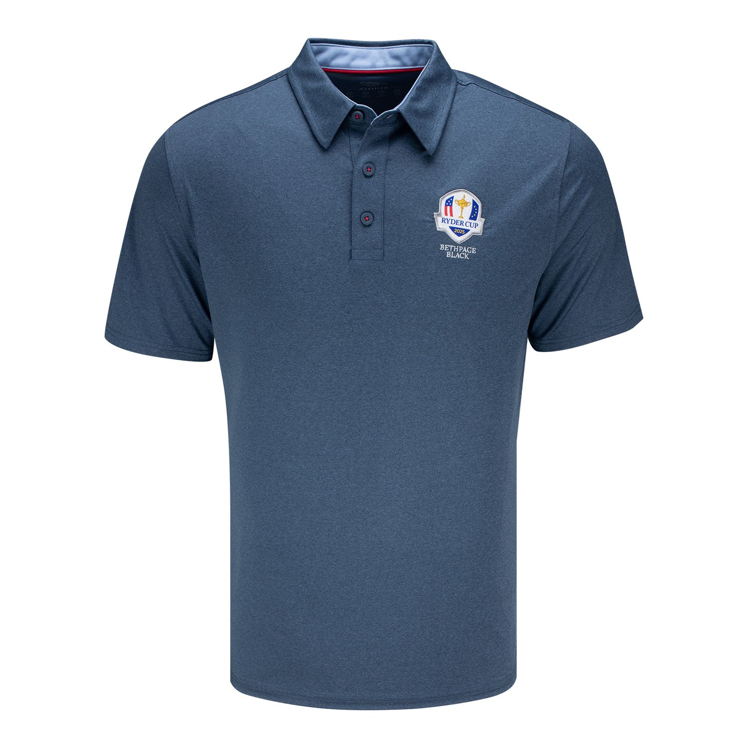 Flag & Anthem 2025 Ryder Cup Pinehurst Polo in Navy - Front View