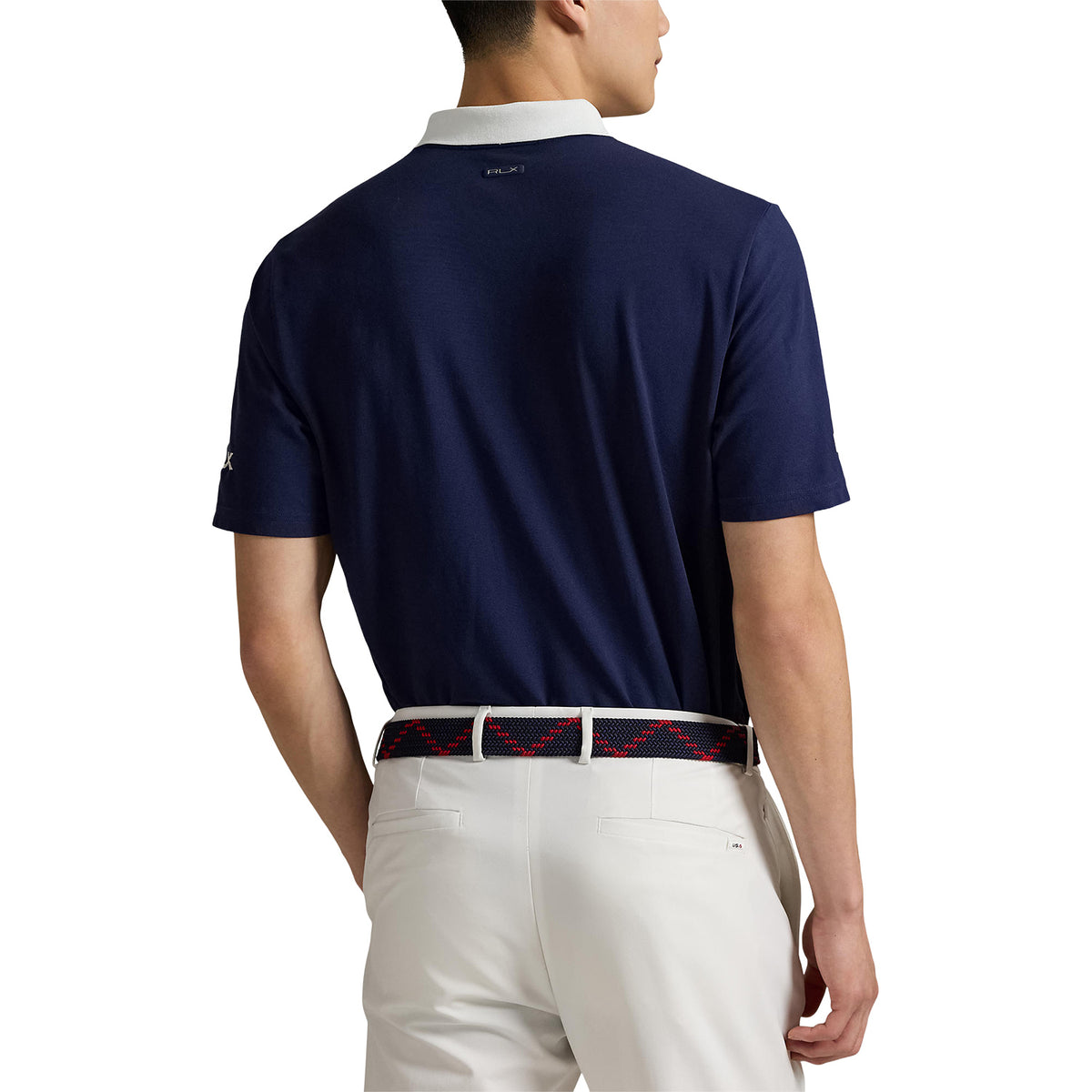 Ralph Lauren 2025 Ryder Cup Performance Pique Polo in Refined Navy - Modeled Back View