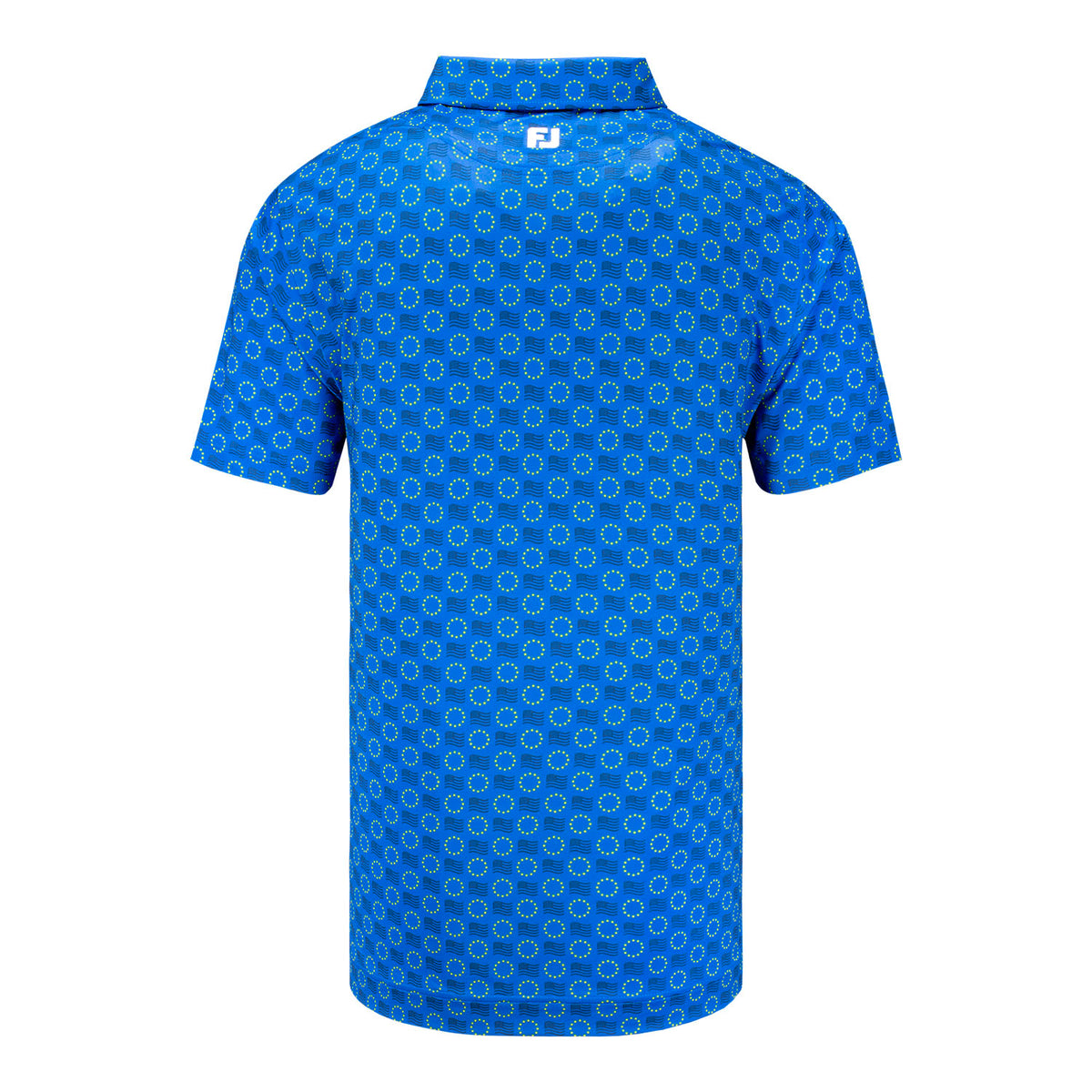FootJoy 2025 Ryder Cup Europe Tournament Print Polo in Blue - Back View