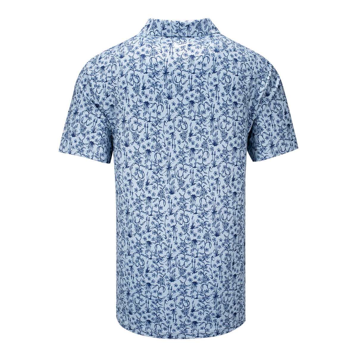 Nike 2025 Ryder Cup Tour All Over Print Polo in Light Armory Blue - Back View