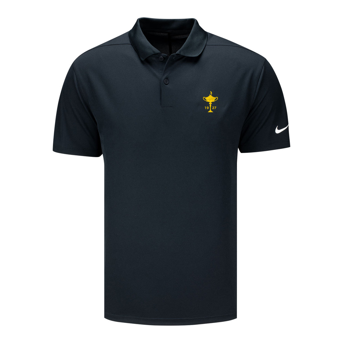 Nike 1927 Trophy Victory Solid Polo in Black - Front View