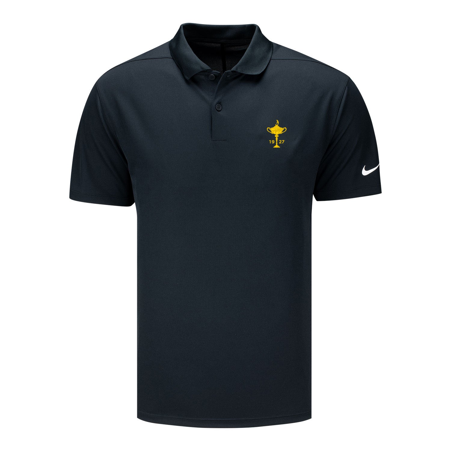 Nike 1927 Trophy Victory Solid Polo in Black - Front View