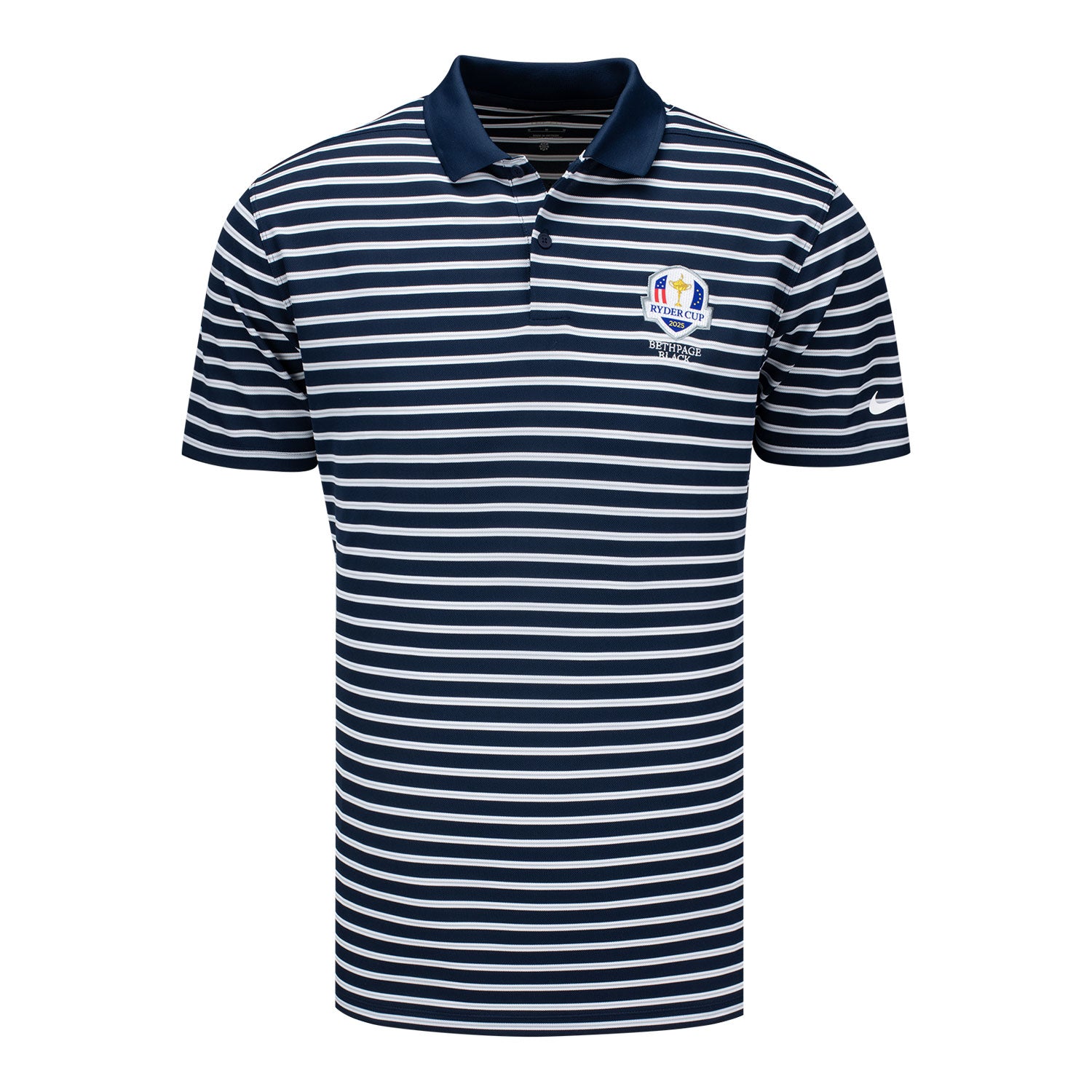 Nike 2025 Ryder Cup Victory Stripe Polo in Obsidian Blue - Front View