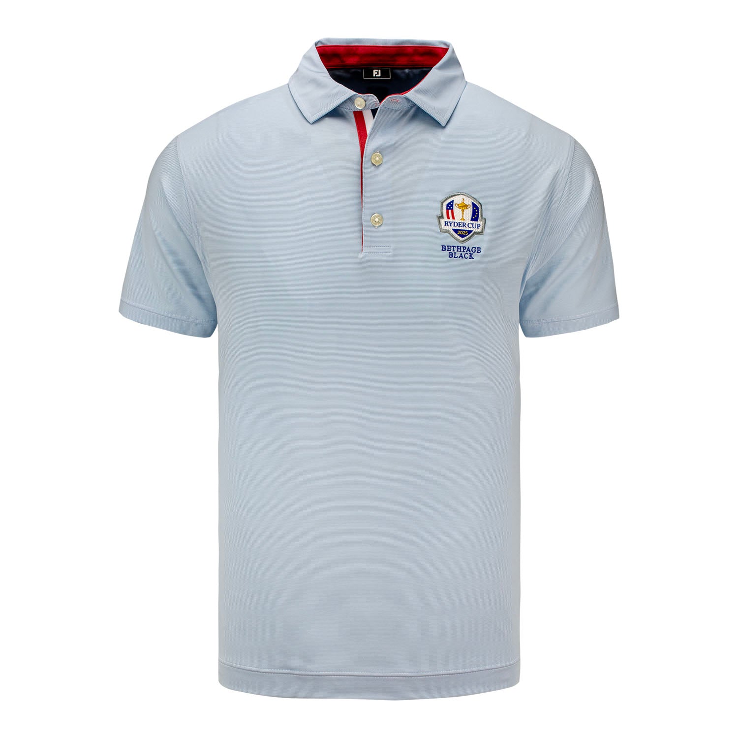 FootJoy 2025 Ryder Cup Stars & Stripes Microstripe Polo in Chambray - Front View