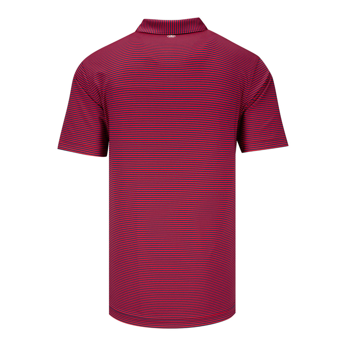 Peter Millar 2025 Ryder Cup Hales Stripe Polo in Red and Navy - Back View