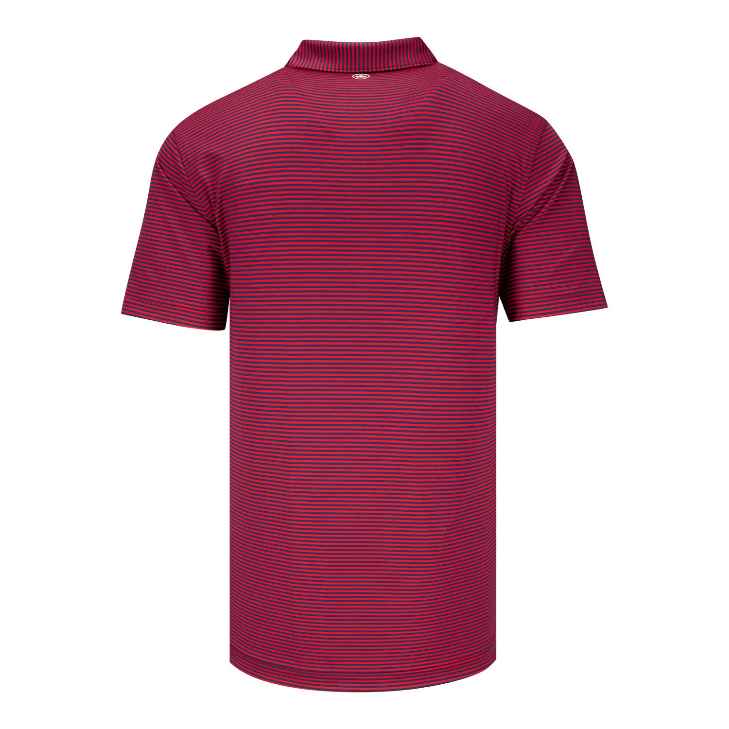 Peter Millar 2025 Ryder Cup Hales Stripe Polo in Red and Navy - Front View