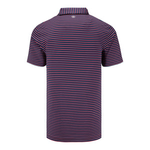 Peter Millar 2025 Ryder Cup Dunnes Wide Stripe Polo in Navy, Red, and White - Back View