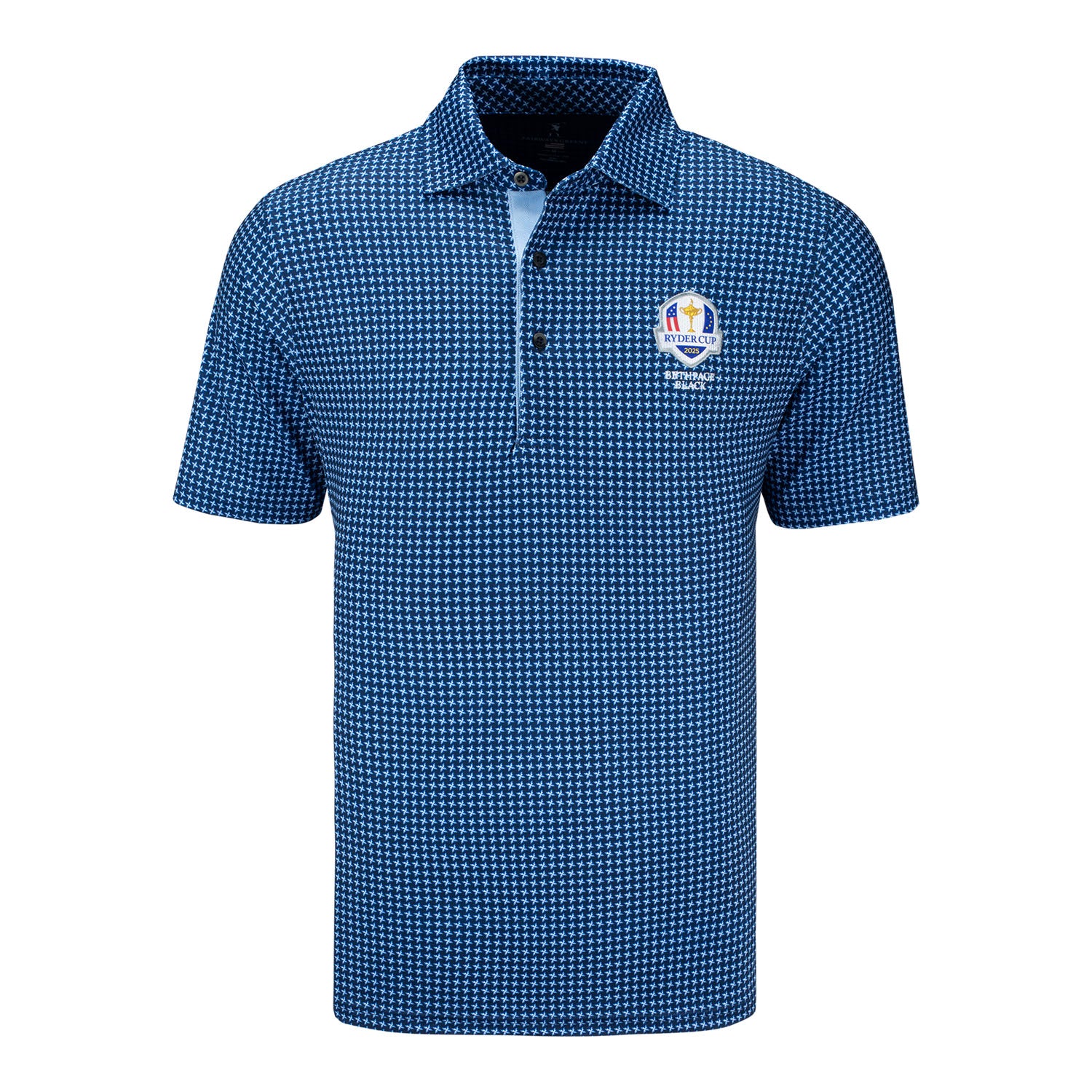 Fairway & Greene 2025 Ryder Cup Bellinger Print Polo in Marine - Front View