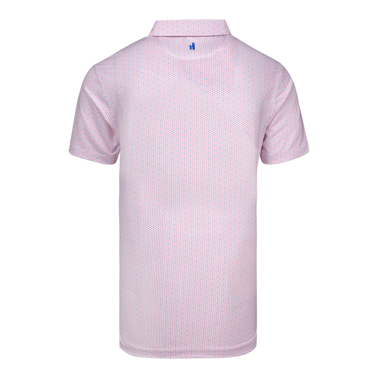 Johnnie-O 2025 Ryder Cup Emillio Pattern Polo in Lobster Red and Barracuda Blue - Front View