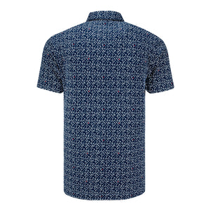 Adidas 2025 Ryder Cup Argyle Pattern Polo in Navy - Back View