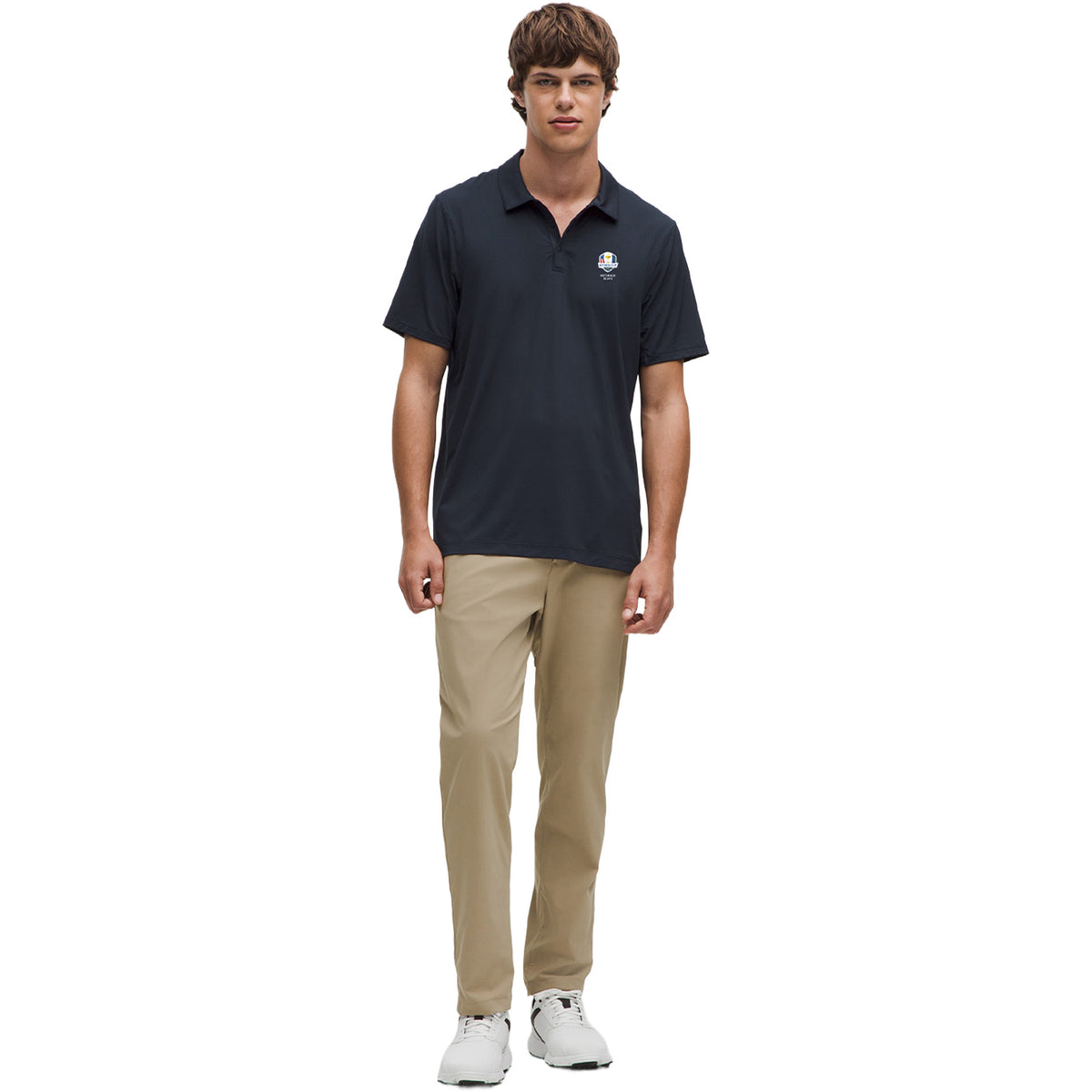 lululemon 2025 Ryder Cup Sport Polo in Navy - Modeled Full View