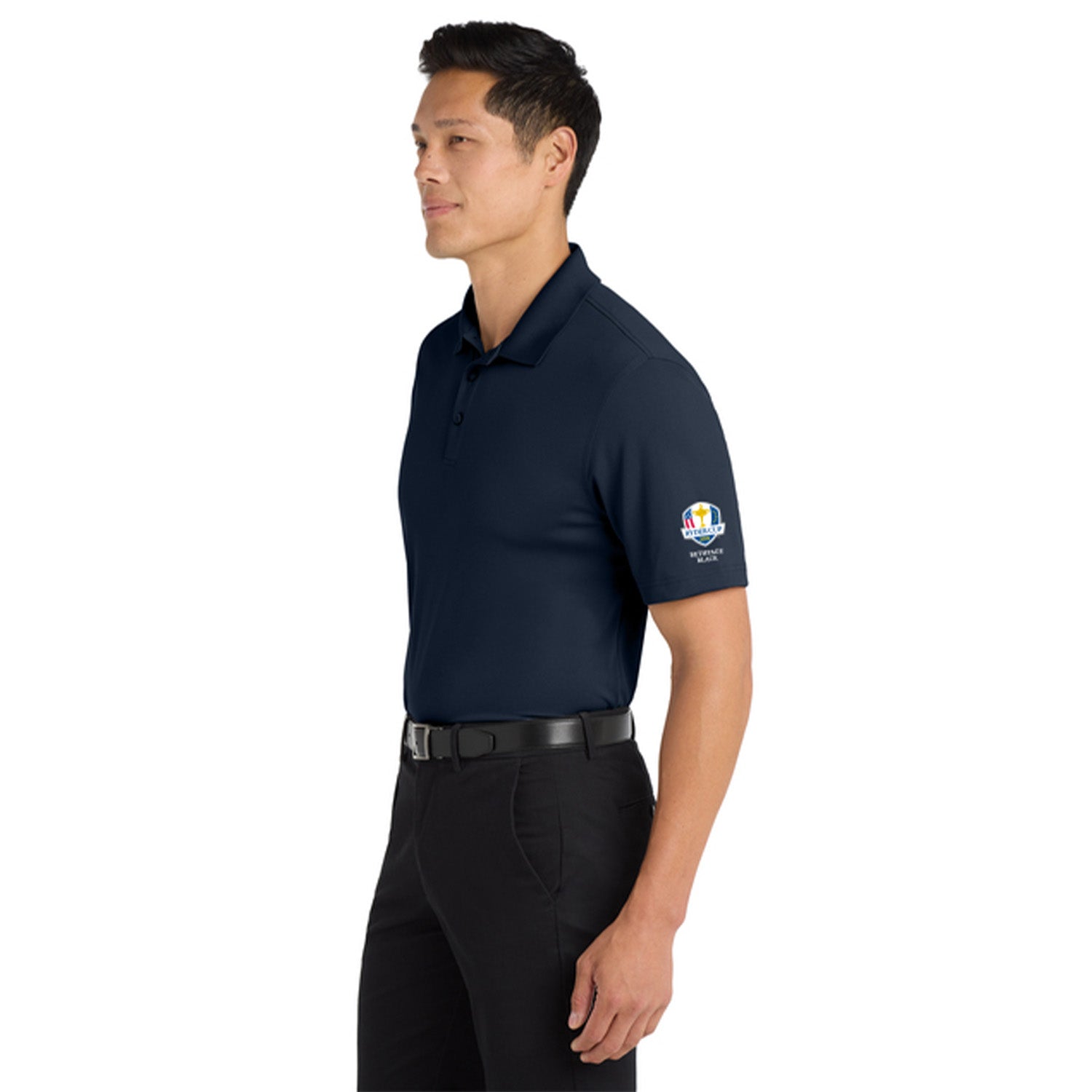 lululemon 2025 Ryder Cup Sport Polo in Navy - Left Side View