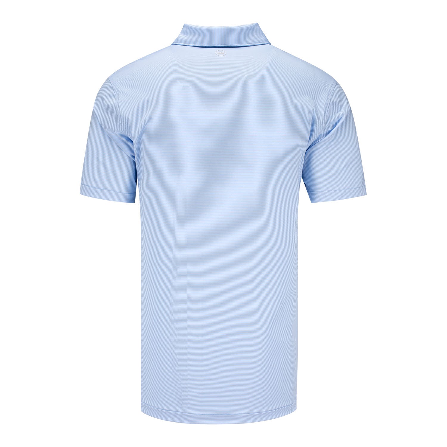 Peter Millar 2027 Ryder Cup Jubilee Stripe Polo in Cottage Blue - Front View