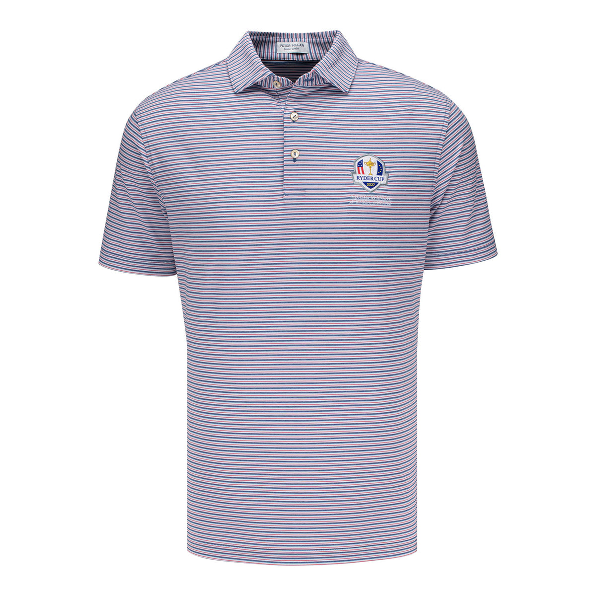 Peter Millar 2027 Ryder Cup Owens Performance Jersey Polo in Windsor Blue