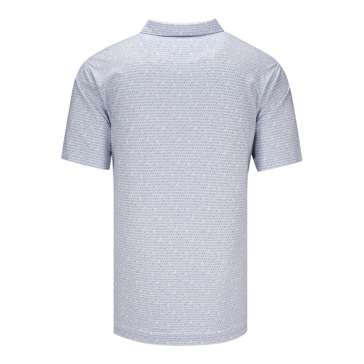 Peter Millar 2029 Ryder Cup Featherweight Cornhole Pattern Polo in White - Back View