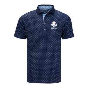 Greyson 2027 Ryder Cup Icon Polo in Maltese Blue - Front View