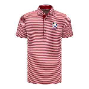 Greyson 2027 Ryder Cup Quogue Polo in Varsity Red and Arctic White - Front View