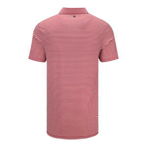 Greyson 2027 Ryder Cup Quogue Polo in Varsity Red and Arctic White - Back View