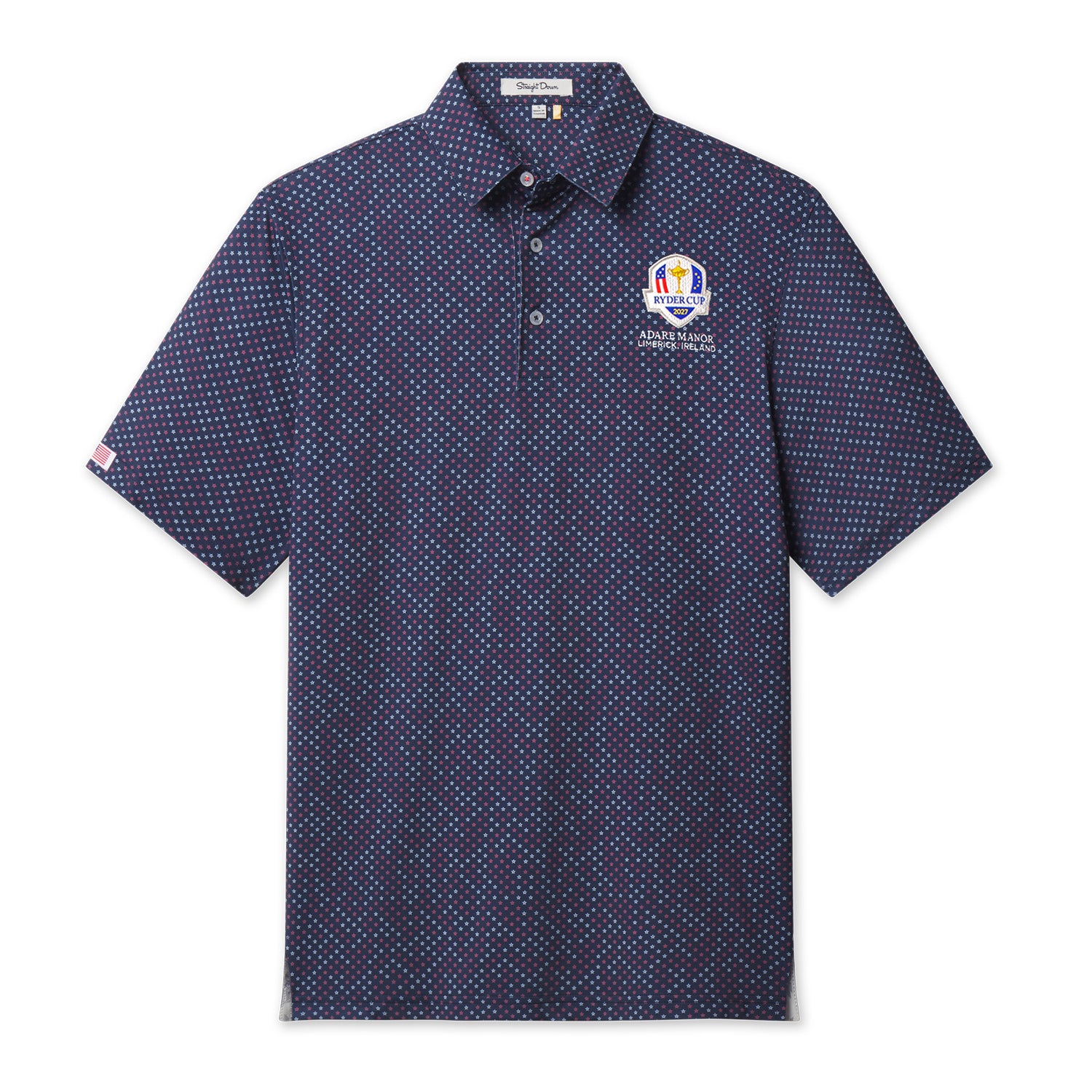 Straight Down 2027 Ryder Cup Star Struck Polo in Blue - Front