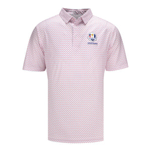 Straight Down 2027 Ryder Cup Old Glory Polo in White - Front View