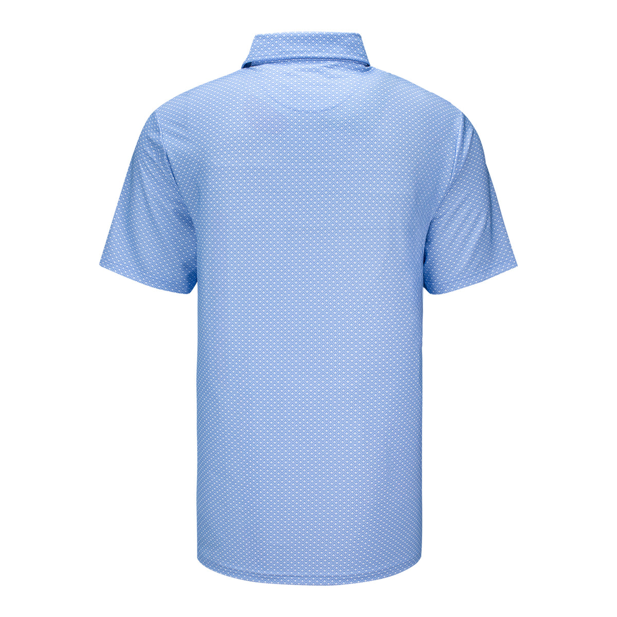 Ralph Lauren 2027 Ryder Cup Diamond Pattern Polo in Fall Blue - Back View