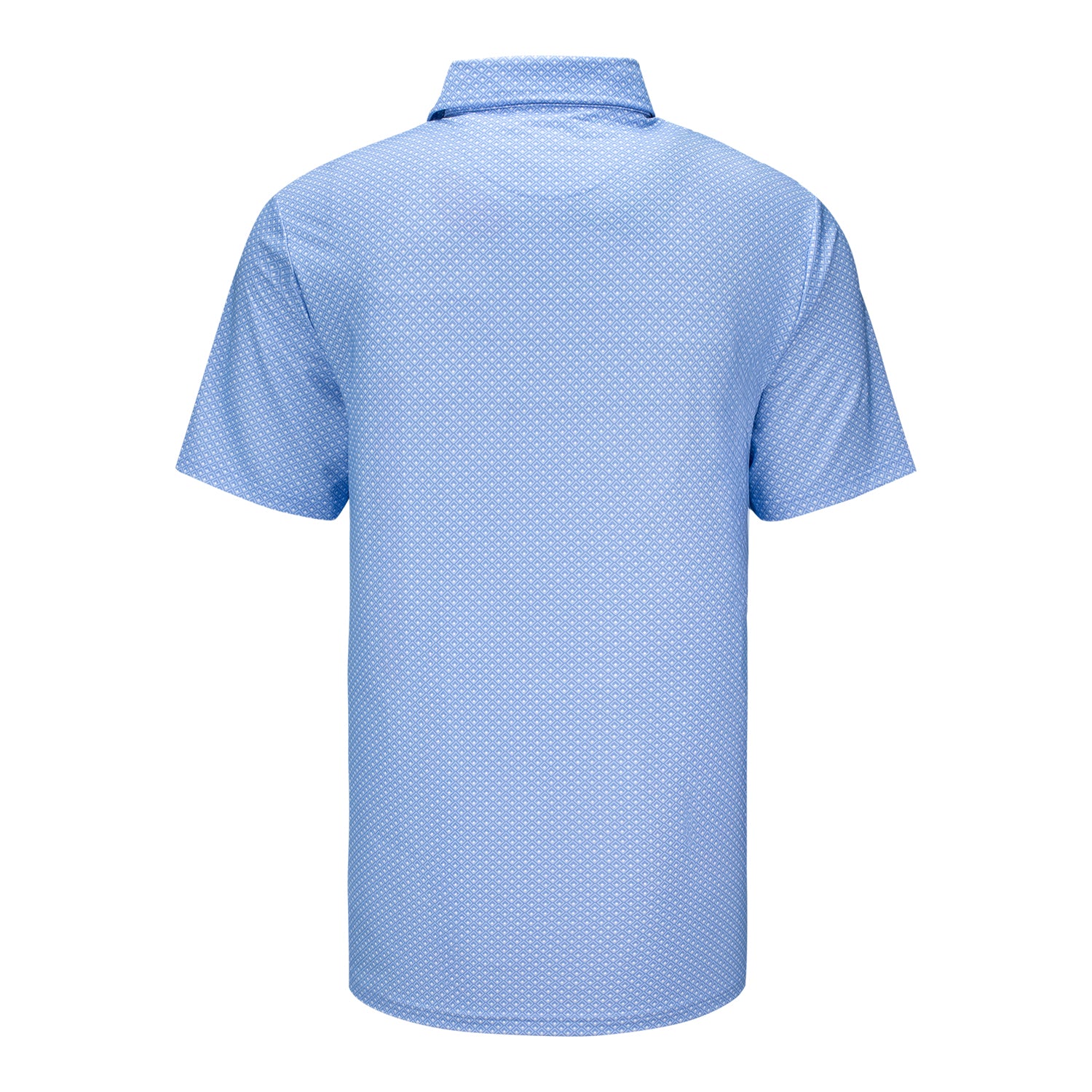 Ralph Lauren 2027 Ryder Cup Diamond Pattern Polo in Fall Blue - Front View