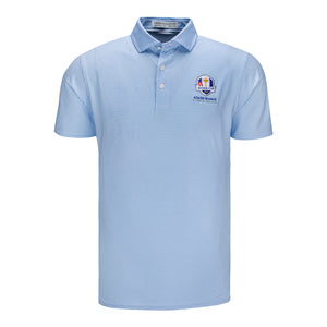 Holderness & Bourne 2027 Ryder Cup Norman Polo in Vista Blue and Horizon Blue - Front