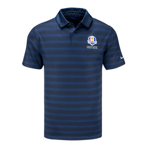 Nike 2027 Ryder Cup Velocity Stripe Polo in College Navy and White - Front
