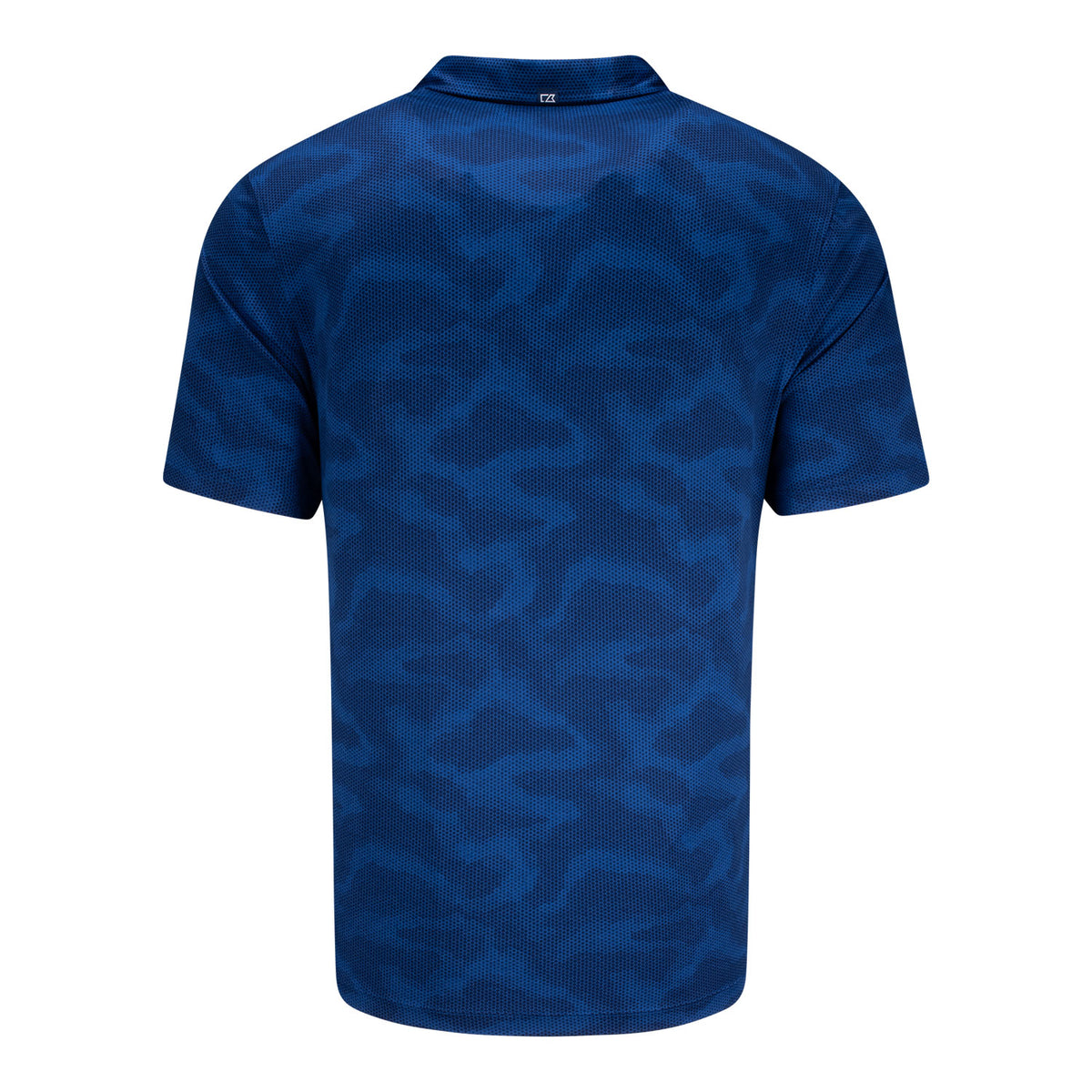 Cutter & Buck 2027 Ryder Cup Coastline Recycled Double Peached Camo Polo in Tour Blue - Back