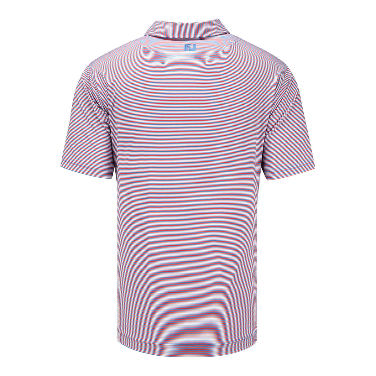 FootJoy 2027 Ryder Cup Smooth Stripe Polo in White, Nantucket, and Riviera Blue - Back