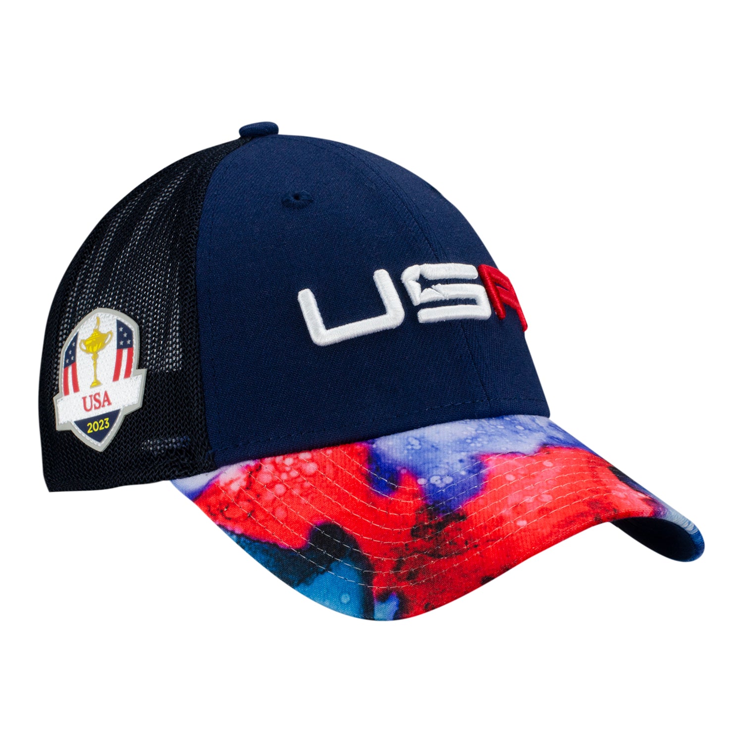 2023 Ryder Cup Welcome to The Team 9FORTY Stretch Snap Hat, Blue, by New Era