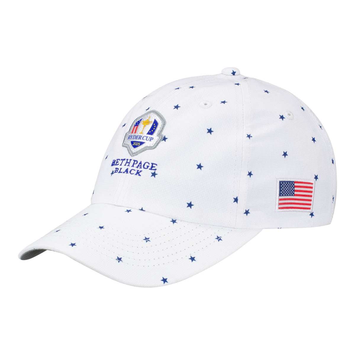 Imperial 2025 Ryder Cup Original Performance Hat in White Star Pattern - Angled Front Left View