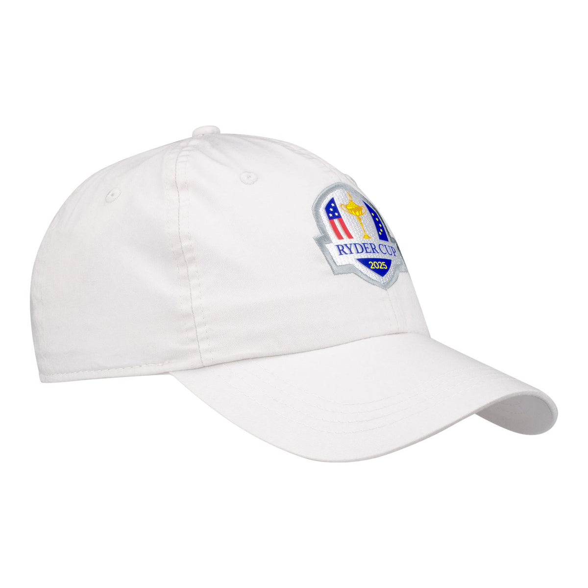 Ahead 2025 Ryder Cup Shawmut Cotton Hat in Oyster - Angled Front Right View