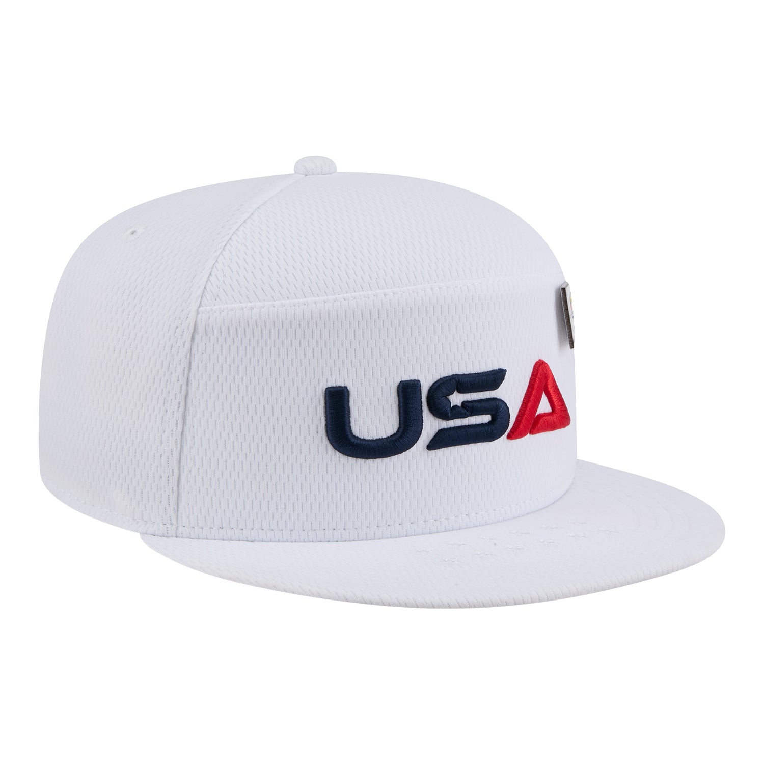 New Era 2025 Ryder Cup Team 9Fifty Split Panel in White - Angled Front Left View