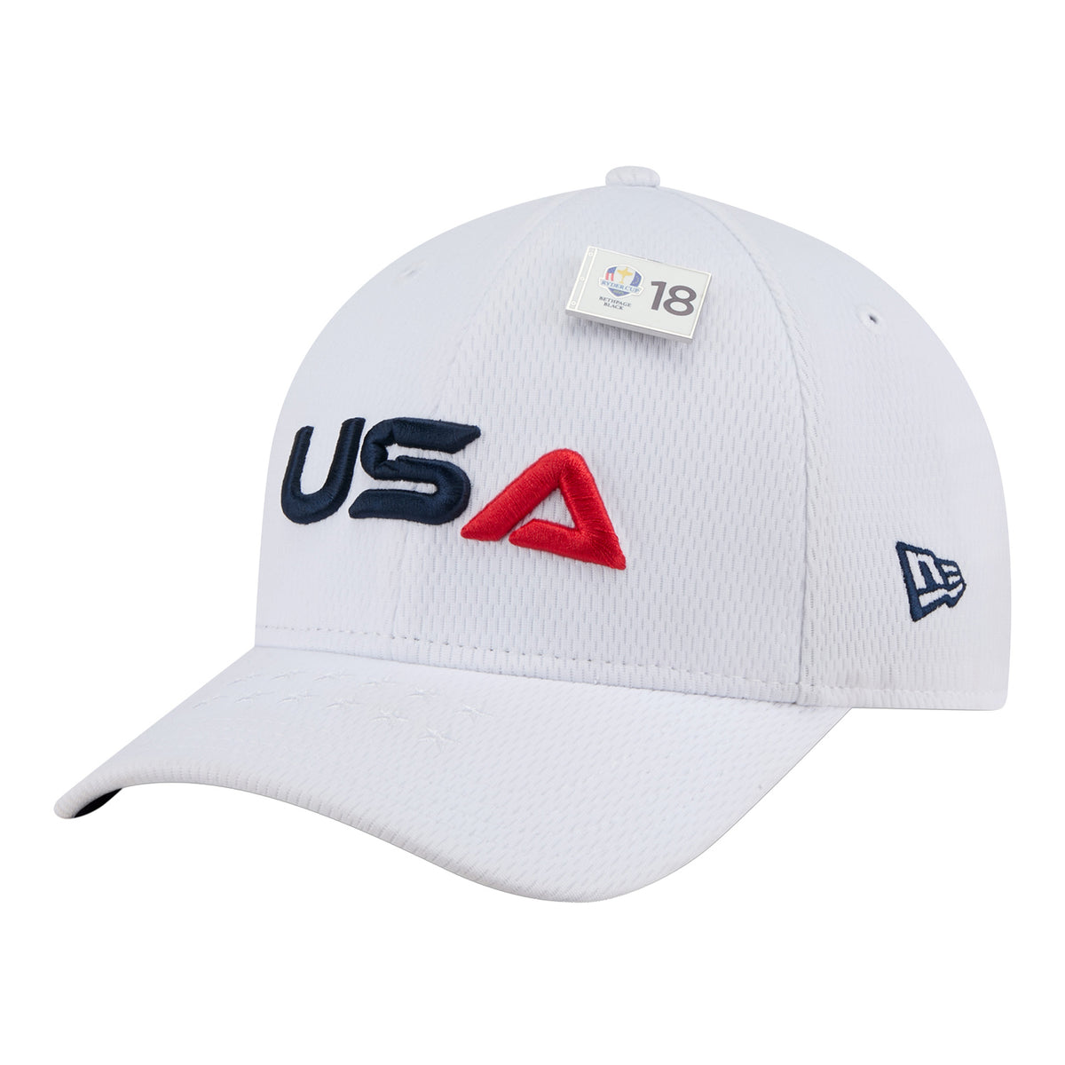 New Era 2025 Ryder Cup Team 9Forty Mid-Crown in White - Angled Front Left View