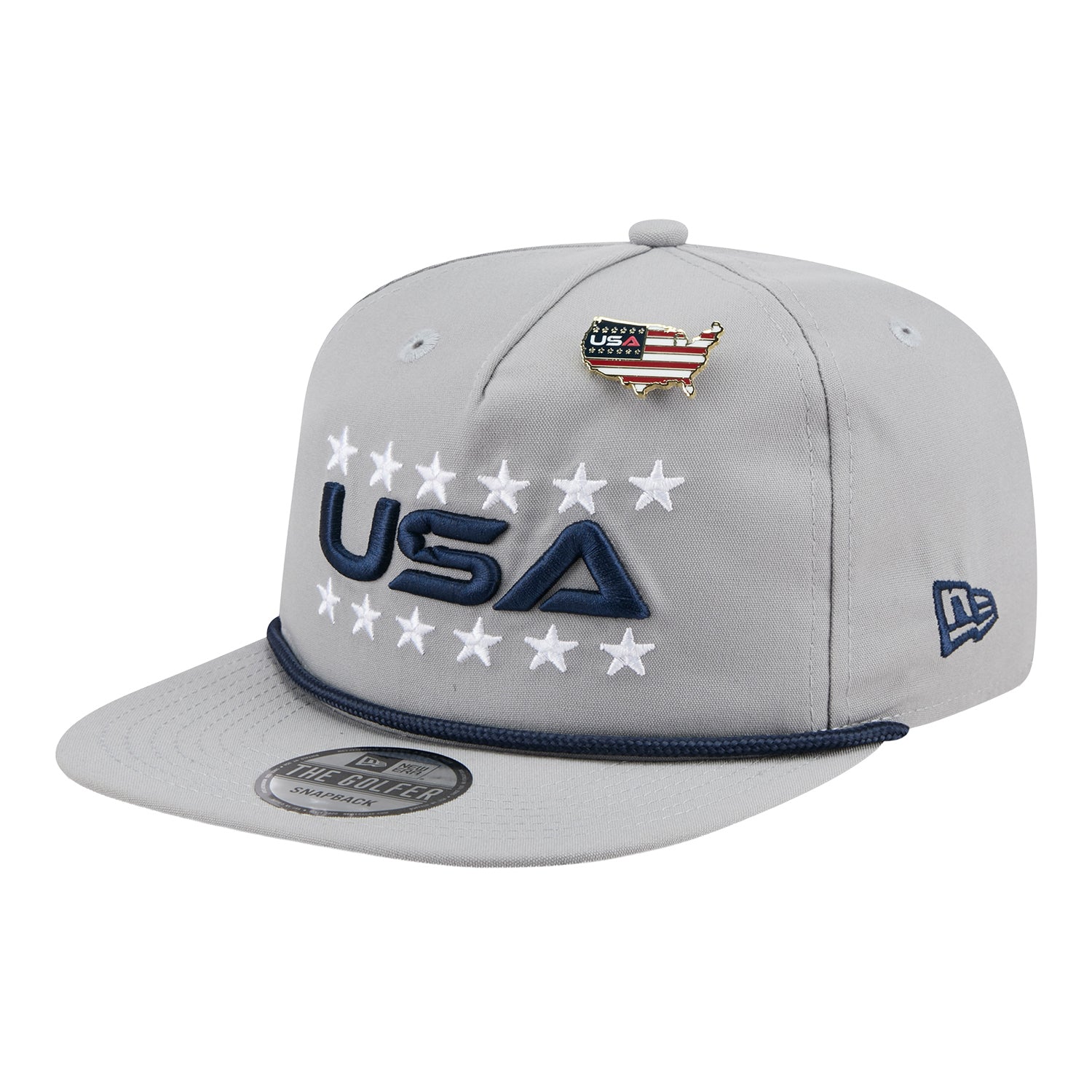New Era 2025 Ryder Cup Team Golfer in Light Grey - Angled Front Left View